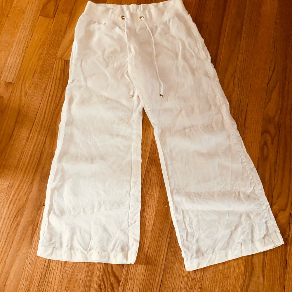 White Lilly Pulitzer the beach pant white drawstring waist small